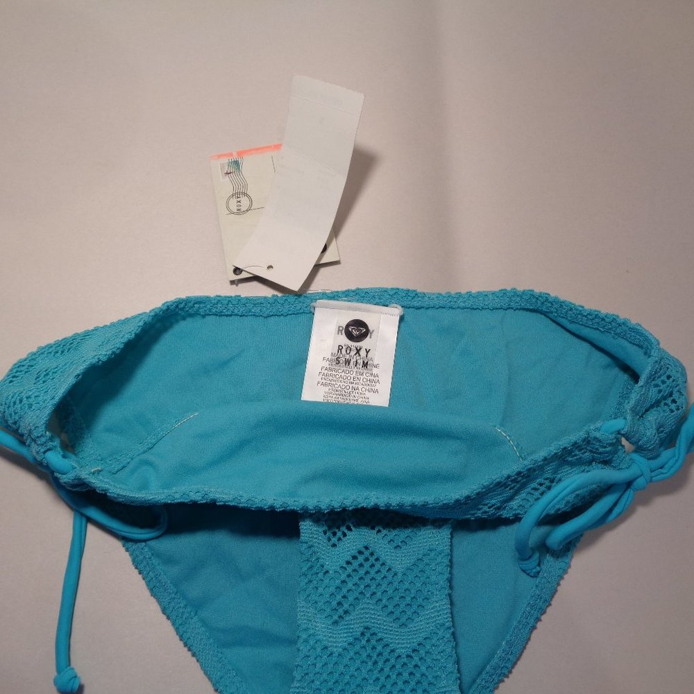 Roxy Size Small 70s LOWRIDER TIE SIDE Light Jade New Women's Bikini Bottom - Picture 4 of 13